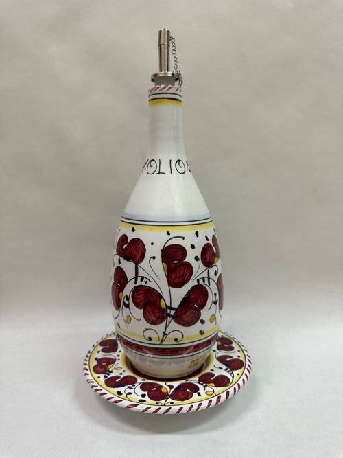 Olive Oil bottle w/saucer